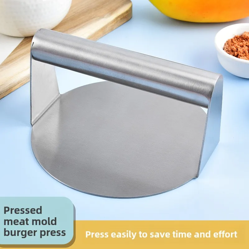 Stainless steel hamburger meat press household manual round square meat pie pressing tool manufacturer in stock