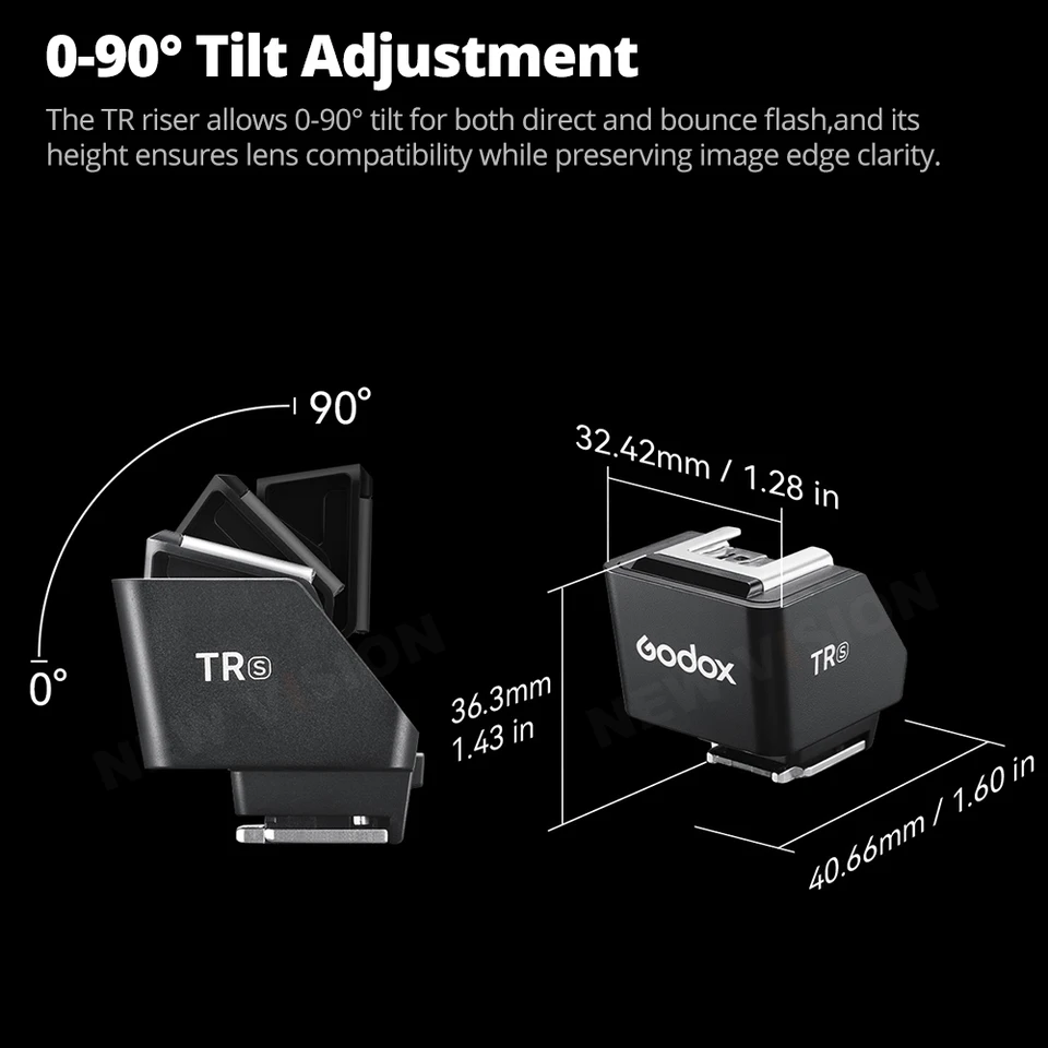 Godox FS-R Blitzschuh-Adapter - 30mm Höhenverstellung Für Godox Blitzgeräte