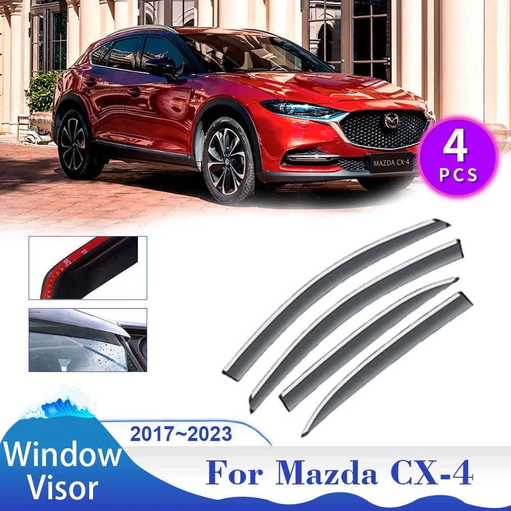 

Козырек на окно для Mazda CX-4 CX4 2017 ~ 2023 2018 2019 2020 2021 2022 Защита от солнца и дождя