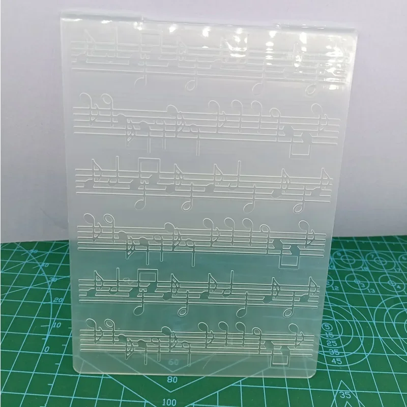 Music Note Background Plastic Template Craft Card Making Paper Photo Album Wedding Decoration Scrapbooking Embossing Folder