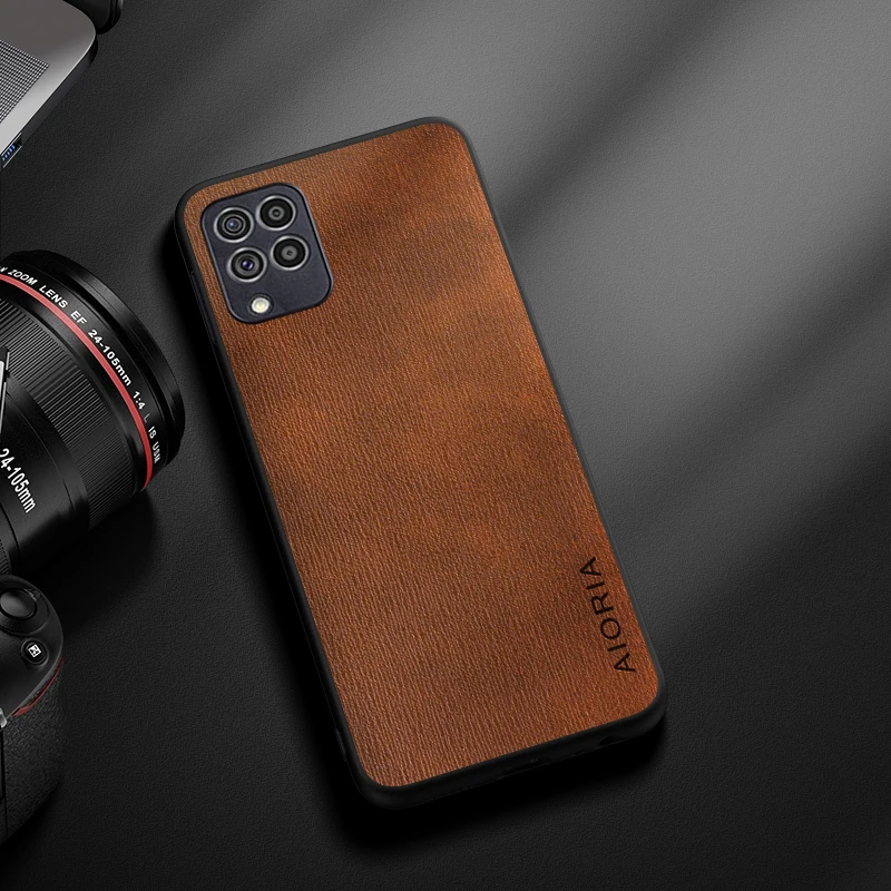 Elegant Wood Grain Leather Cover - Simple, Lightweight Case