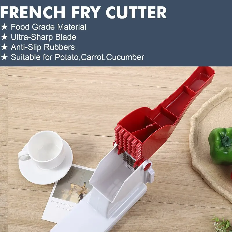 French Fries Machine Maker Multifunctional Vegetable Cutter Potato Cucumber Radish Stainless Steel Slitter Home 1pc