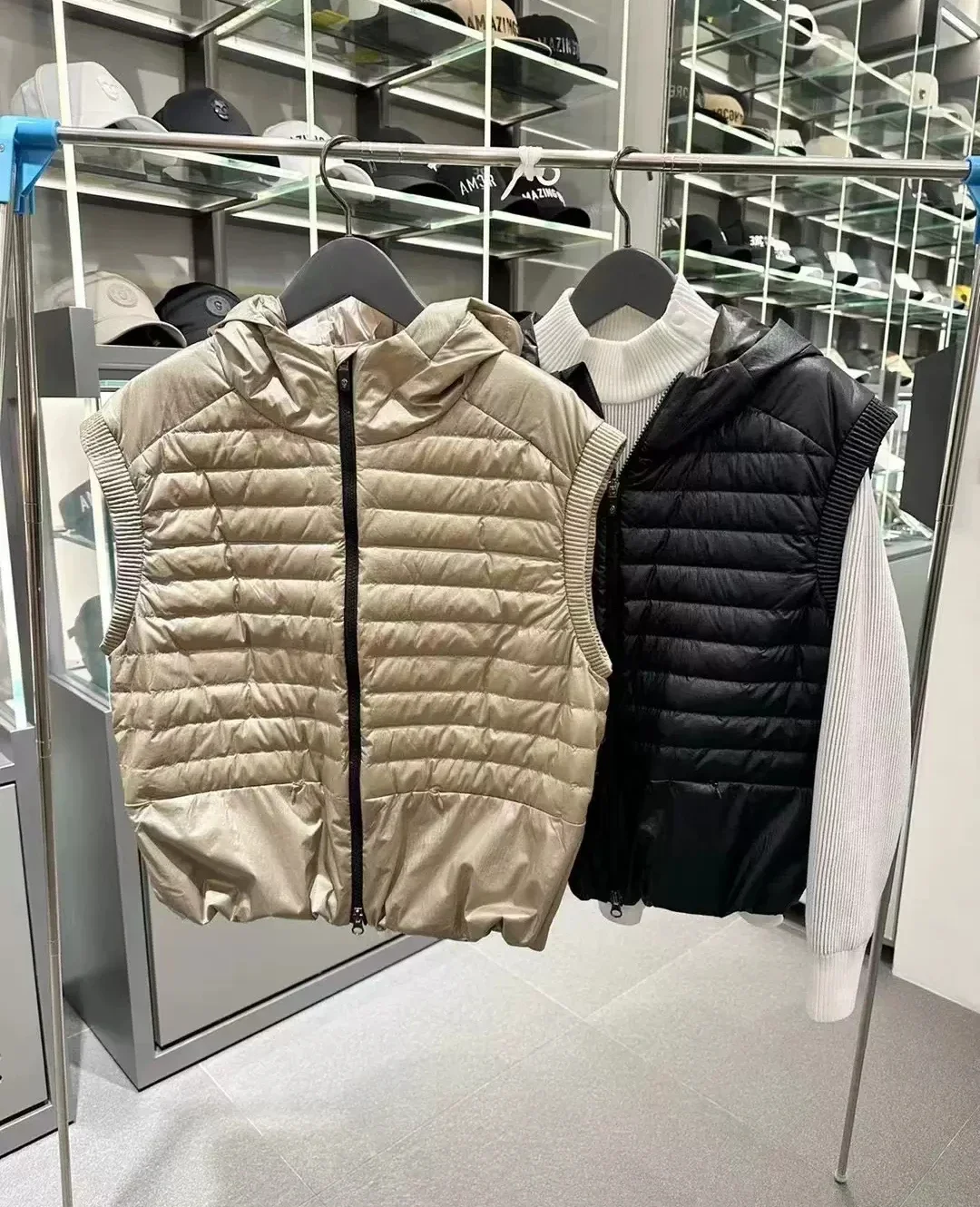 

Осенне-зимняя высококачественная одежда для гольфа, жилет с капюшоном из гусиного пуха для женщин