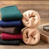 Womens Mens Solid Color Socks Autumn And Winter Thickened Plush Warm Medium Tube Socks Snow Socks 6