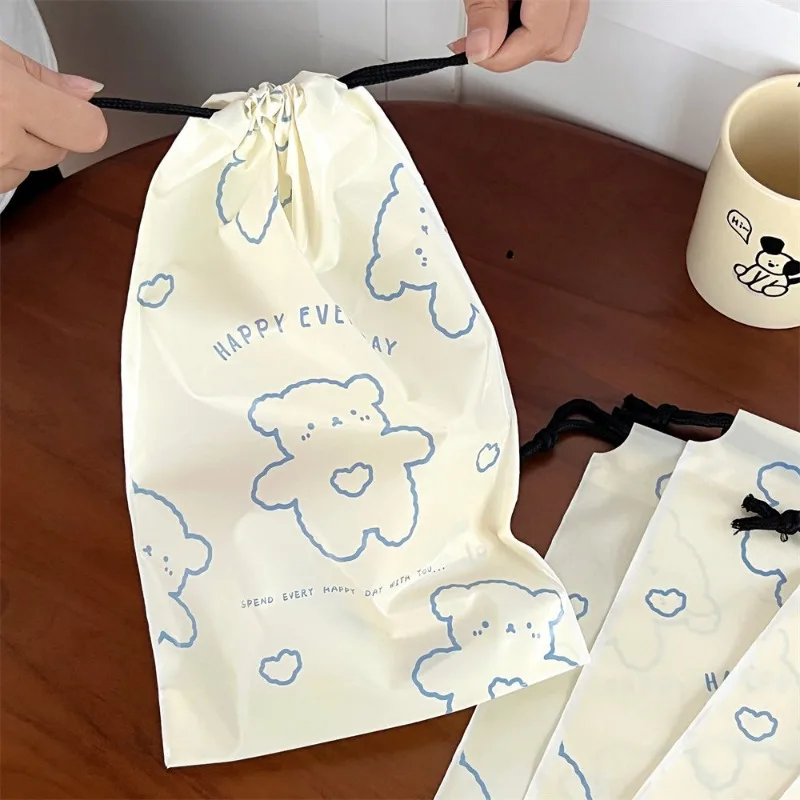 2PCS Cartoon Bear Drawstring Clothing Bag Foldable Underwear Towel Shoe Storage Travel Vacation Cosmetic Medicine Storage Box 5