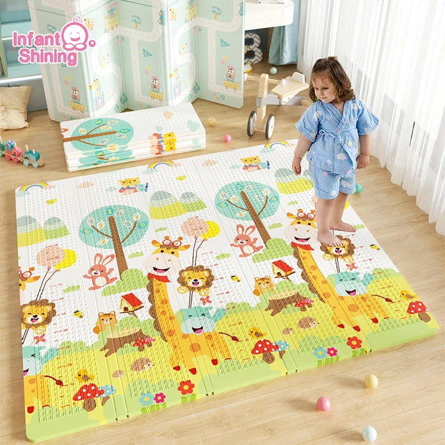 Infant Shining Baby Mat Play Mat for Kids 180*200*1.5cm Playmat Thicker Bigger Kids Carpet Soft Baby Rugs Crawling Floor Mats 1