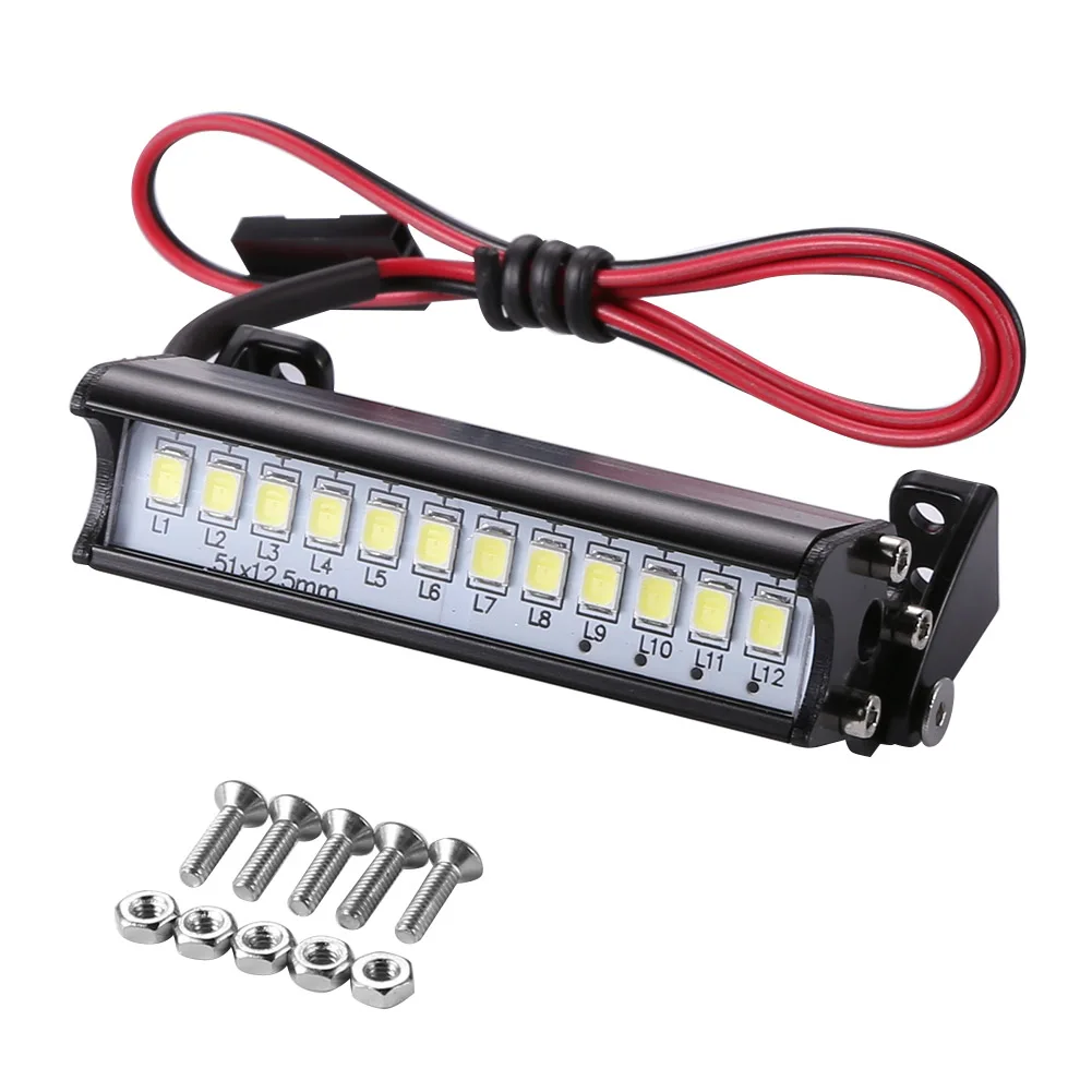 Tbest Barra De Luz LED Para RC Crawler 1:10 – 55mm, Ideal Para SCX10 Y TRX4
