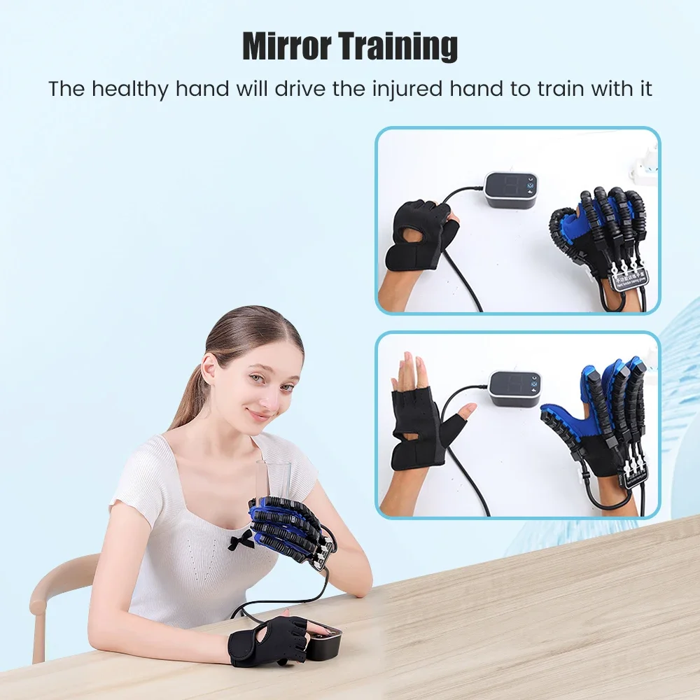 Stroke Hand Rehabilitation Robot Gloves Machine Hemiplegia Finger Rlabilation Cerebral Infarction Palsy Physiotherapy Training 2