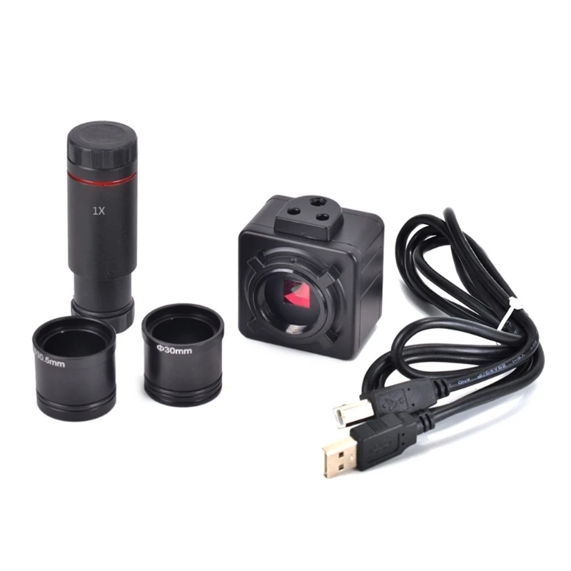 

0.5X/1X Electronic Eyepiece with 30 & 30.5mm Adapter 5MP CMOS USB Microscope