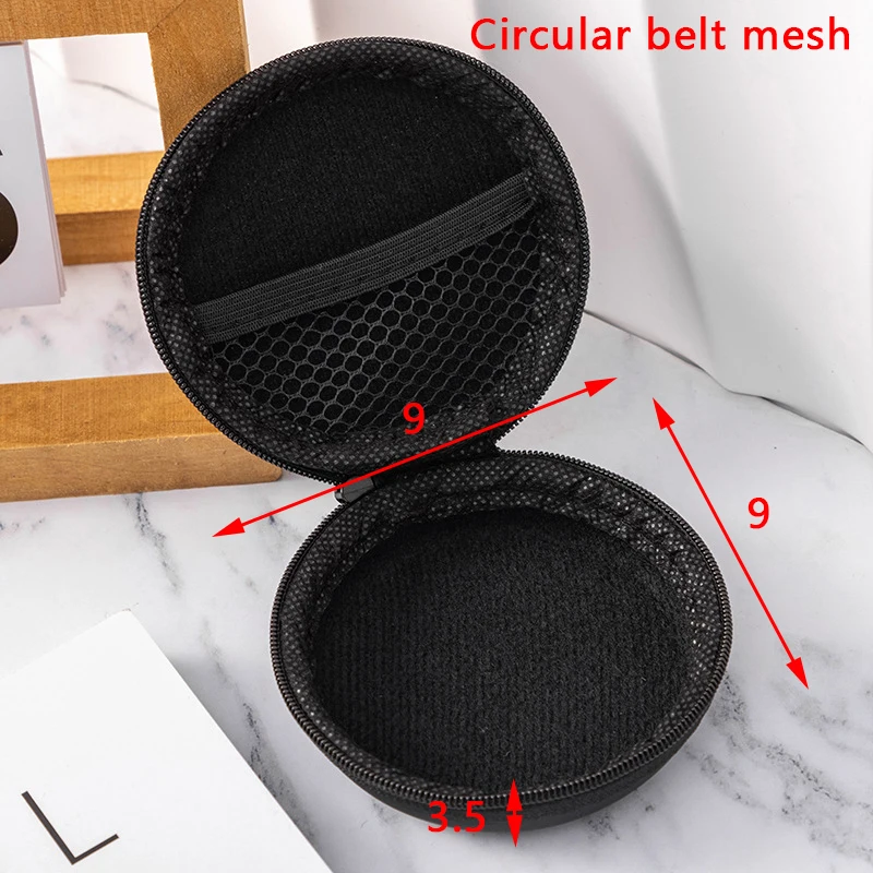 Compact Hard Shell Digital Gadgets Organizer - Premium Leather Storage Case for Earphones, Chargers, and Accessories
