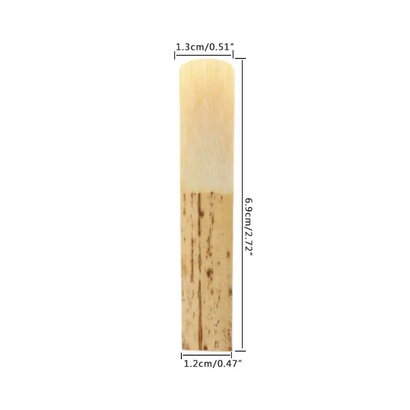 Pack of 10 Pieces Clarinet Reeds Strength 2.5 Traditional Flat Reed Bamboo Reeds Kit clarinet and saxophone accessories