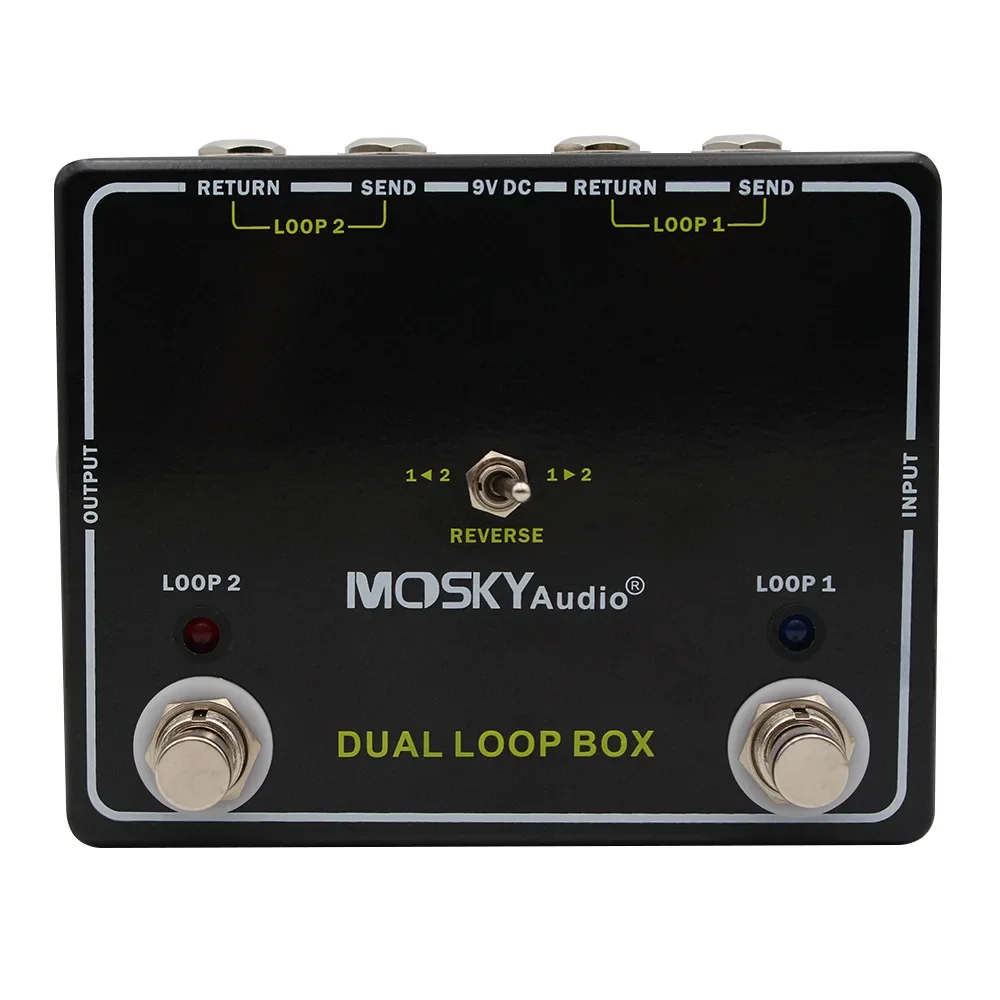 MOSKYAUDIO DUAL LOOP BOX Looper Pedal 2 Independent Loop Guitar Accessories True Bypass Footswitches Pedal Guitar Amp