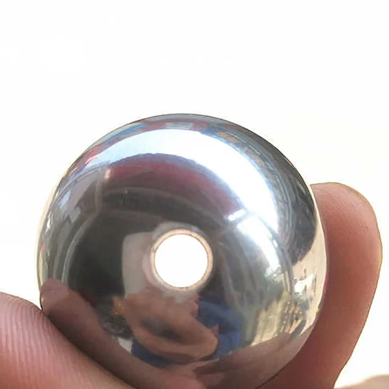 1-30Pcs OD13mm-22mmPiercing 스테인레스 스틸 공 구멍을 통해 스레드되지 않은 강철 구슬 DIY 쥬얼리 구슬 라운드 볼 액세서리