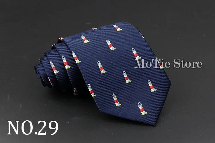 Niedliche Krawatte mit Cartoon-Muster, Tier- und Blumenmuster, für Herren, schmale, schmale Krawatte, Hochzeit, Rot, Marineblau, Party-Krawatten, Krawatte, Accessoires, Geschenke – Detail 30