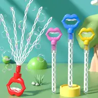Easy Use 40 Hole Bubble Stick Lip Soap Blowing Children's Bubble Wand Bubble Tool Handheld Big Bubble Wands Outdoor Activity 1