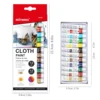 MOTARRO 12 Colors/Box Fabric Paint Set Permanent Textile Paint 12ml for Clothes Canvas Shoes Painting Supplies 6