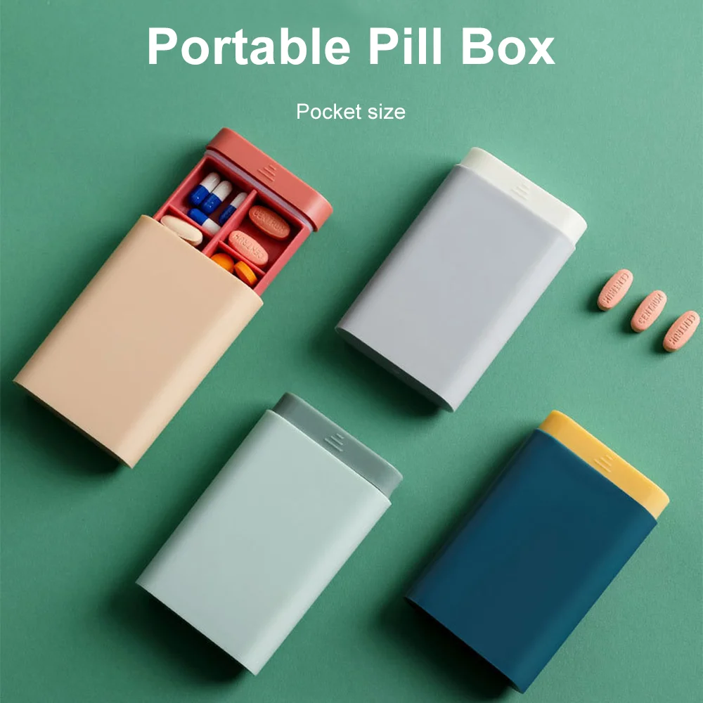 

Household Portable Sub-packaging Small Mini Pill Box Small Box Carry Pill Box Sealed Storage Box Clean Small Box for Pack Item