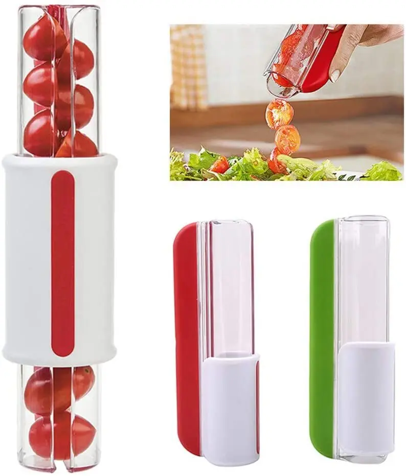 Stainless Steel Easy Fruit Slicer Tomato Grape Cherry Slicers Cutter Fruit Vegetable Salad