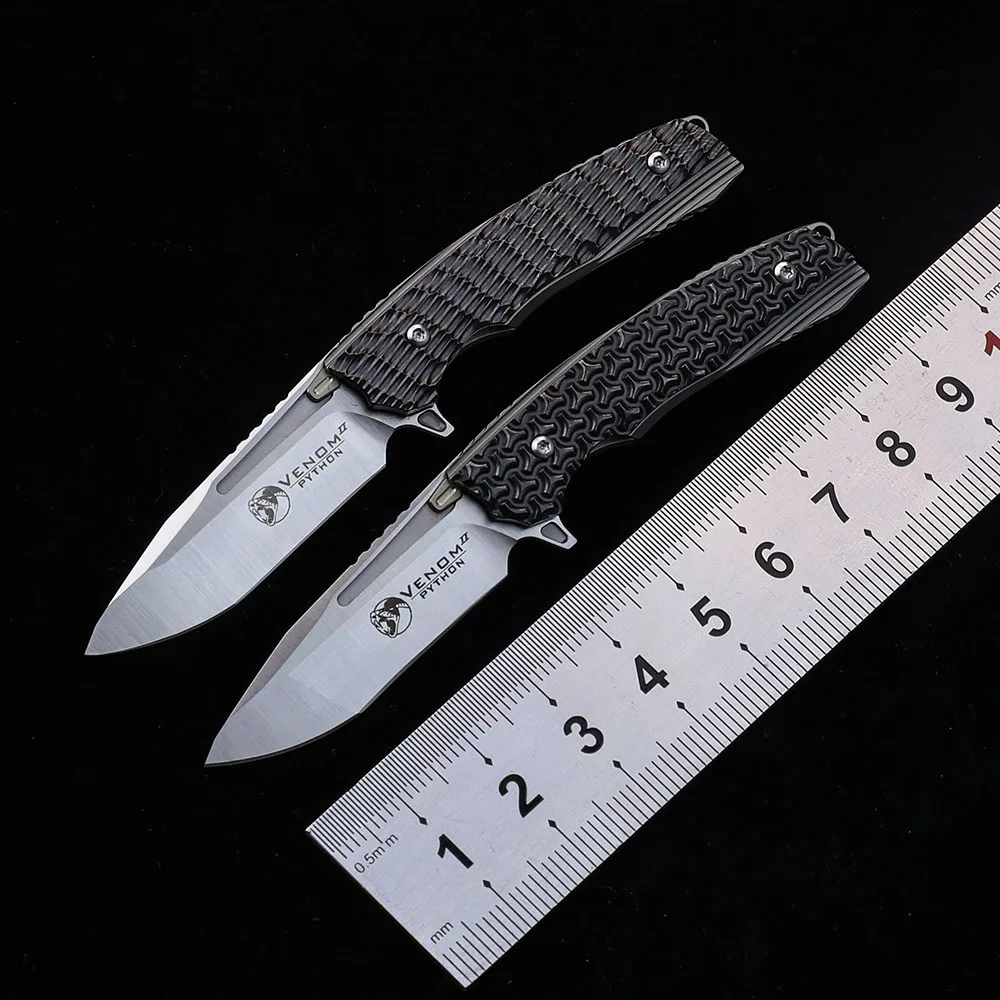 

KEVIN JOHN Mini VENOM 2 Flipper Folding Knife M390 Blade Titanium handle Camping Outdoor Pocket Knives EDC Tools