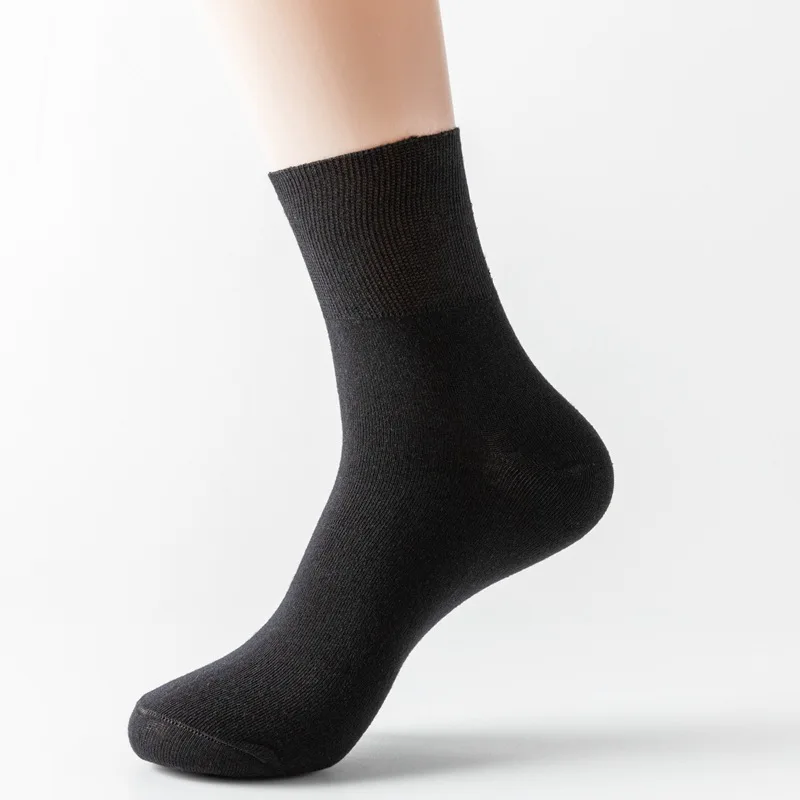 10 pçs = 5 pares meias de boca solta diabético evitar varizes algodão confortável pacientes hipertensos mais velhos homem gordo meias presente