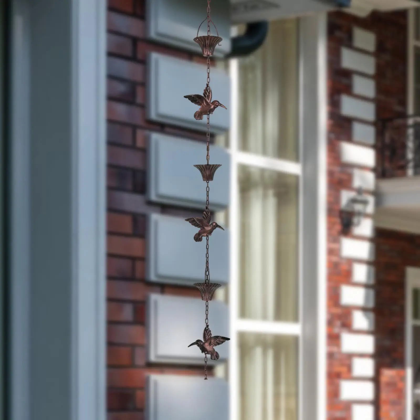 Rain Chain Decor Functional Simple Suspension Mounting Metal Hanging Rain Gutter Chain for Garden Rainwater Villas Outdoor House
