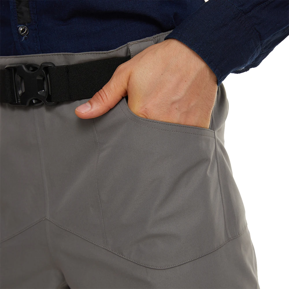 Fishing Clothes Men's Fishing Waders Waist Wading Pants Three-Layer Waterproof Fabric With Neoprene Socks Cold Day