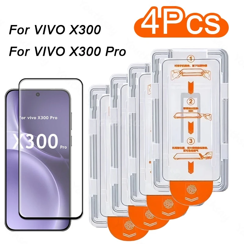 Oleophobe Beschichtung, staubfreies Bildschirmglas für VIVO X300 Pro, Glasschutz, einfache Installation, gehärtetes Glas für VIVO X300 Pro – Detail 1