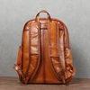 Genuine Leather Men Backpack Vintage Laptop Bag Large Capacity Travel Backpack Head Layer Cowhide Leather Computer Bag pack 6