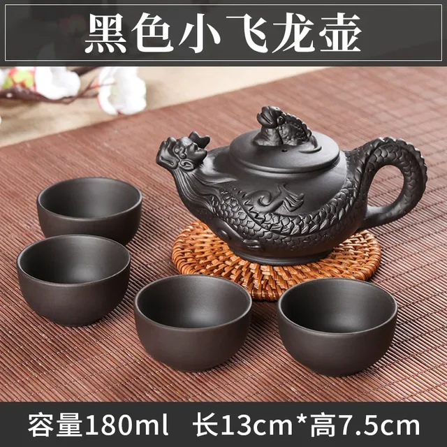150ml Yixing Teapot Purple Clay Kung Fu Tea Set Handmade Dragon
