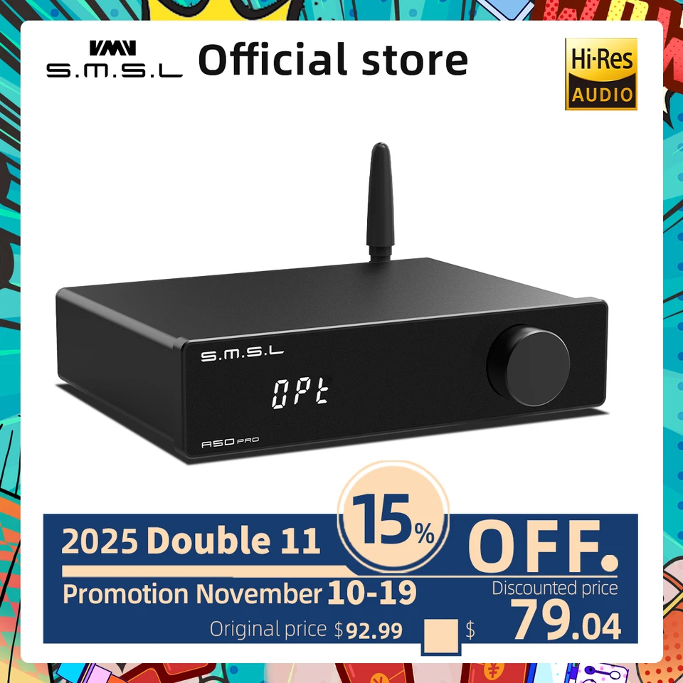 SMSL A50PRO 70 ワット * 2 パワーアンプ MA12070P * 2 Bluetooth5.0