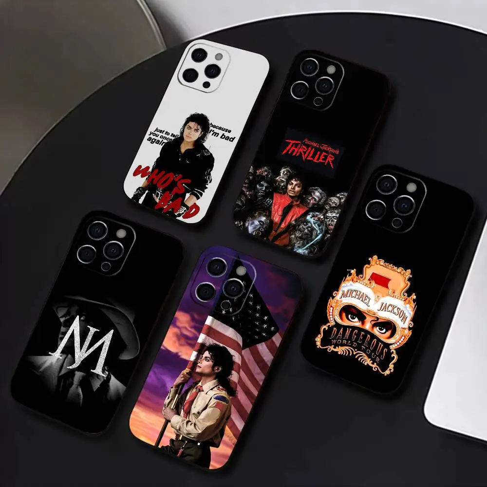 King of Music Michael Jackson Soft Black Phone Case Cover