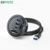 USB Desk Hub USB3.0 HUB With 2 Port USB3.0 2 Port Type C Adapter For Desktop PC/Notebook USB HUB Desk Mount USB3.0 Splitter 2