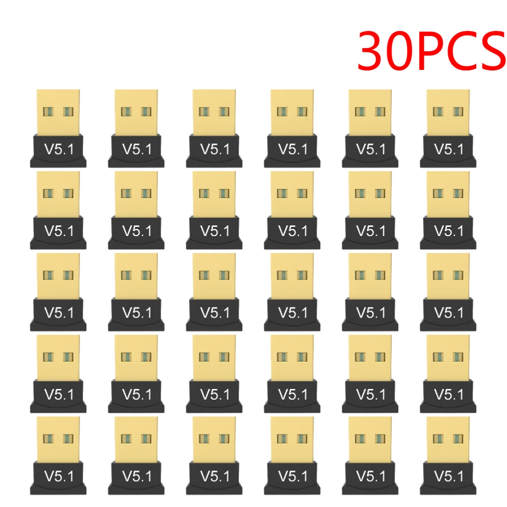 thumbnail image 1 of 5-50PCS Adaptador USB Bluetooth 5.1 Dongle USB Transmisor manos libres inalámbrico Receptor de audio para computadora PC Laptop, 1 of 5