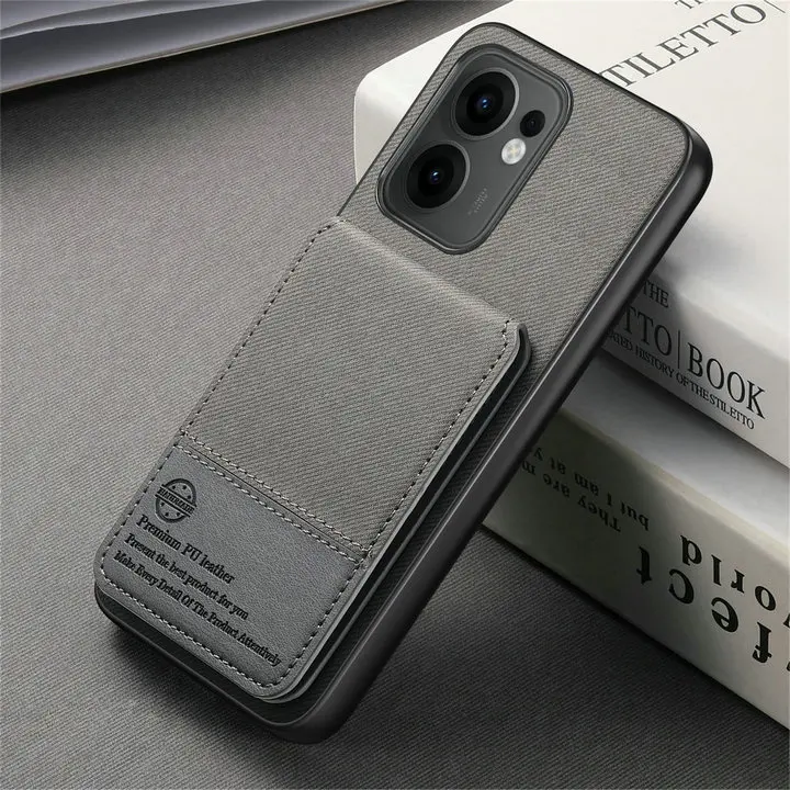 Eassgu Etui Do Oppo Reno12 5G Reno 12 Biznesowy Styl Na Telefon Z Tyłu Ze Skóry Pu Szafir - Etui
