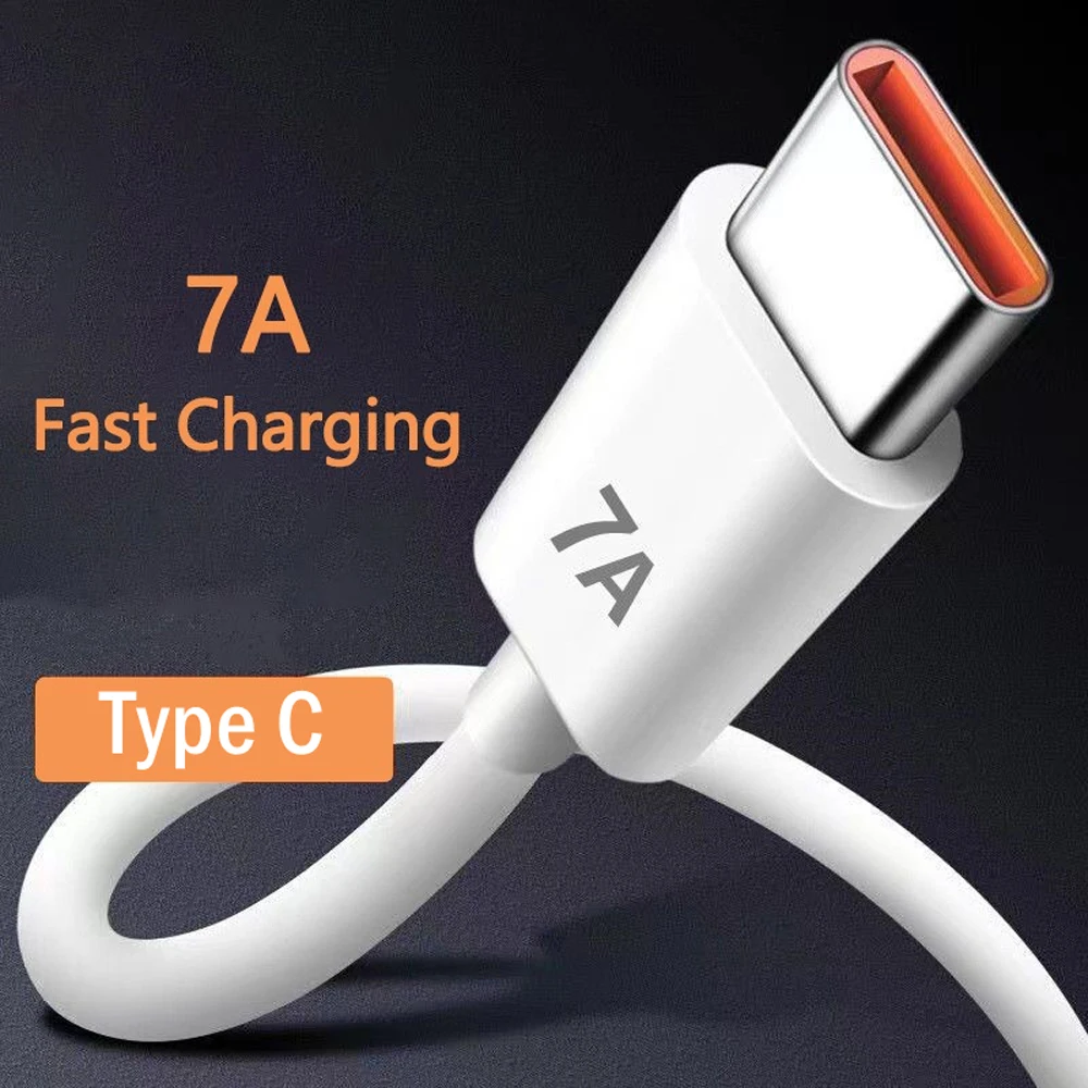 

1000PCS 7A 100W USB type C super charge cable fast charging charger data cord for Samsung Huawei Xiaomi