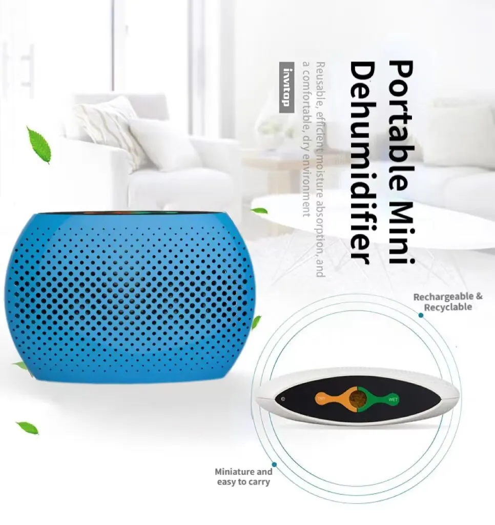 Mini Deumidificatore Home Indoor Moisture Blue Green Intelligent Mute Dryer Closet Protezione Dell'Umidità