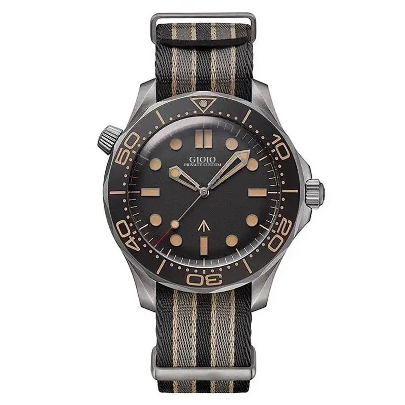 

Luxury New Men Automatic Mechanical Watch Stainless Steel 007 Ceramic Bezel Canvas Watches