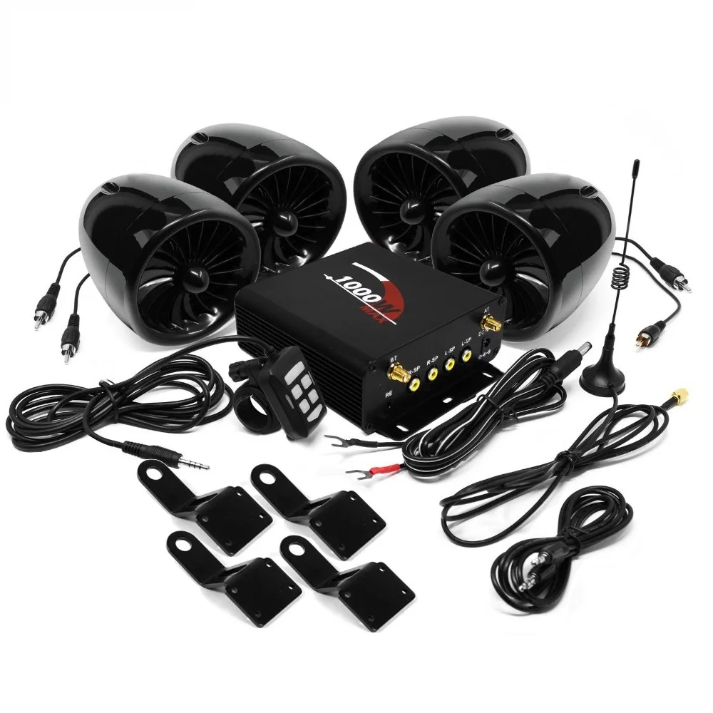 ⭐️未使用⭐️オーディオアンプ Bluetooth 最大1000W 4チャンネル 楽天市場】バイク オーディオ 最大1000W 4ch 4チャンネル アンプ