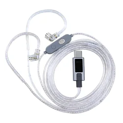 Enhanced Silver - Plated Earphone Cable with Dual Mic and EQ Tuning for Improved Audio Quality (M2 Type - C Mic C PIN)