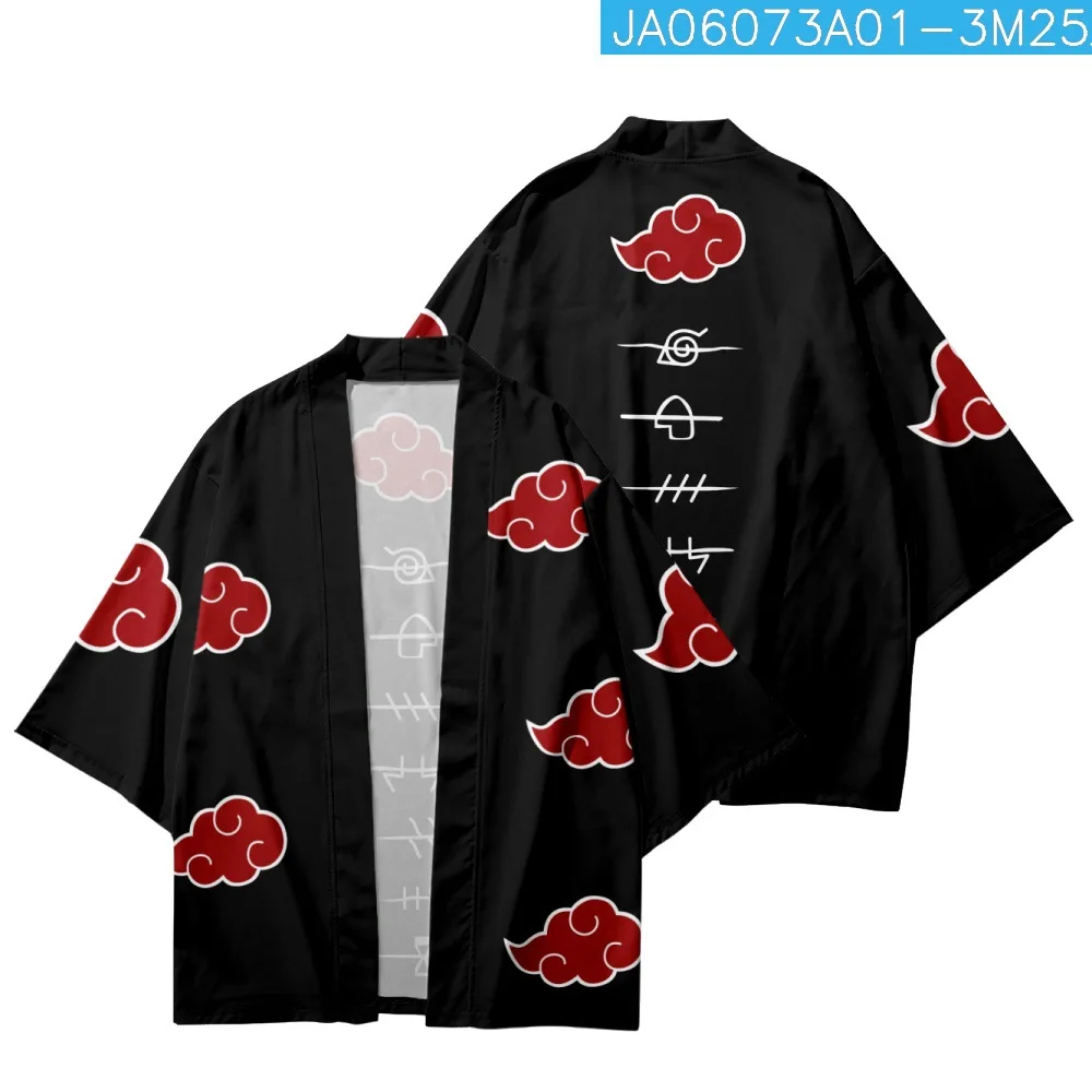 Fashion Red Cloud Men Women Kimono Cardigan Streetwear Boy Girls Traditional Clothing Robe Japanese Style Yukata Haori Shirt 202