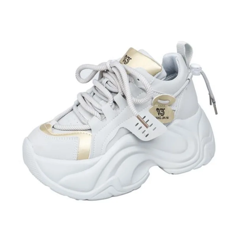 

Женские спортивные кроссовки кеды на высокой платформе Women 2023 на толстой подошве, Вулканизированная подошва, женские массивные кроссовки, женская обувь 7 см