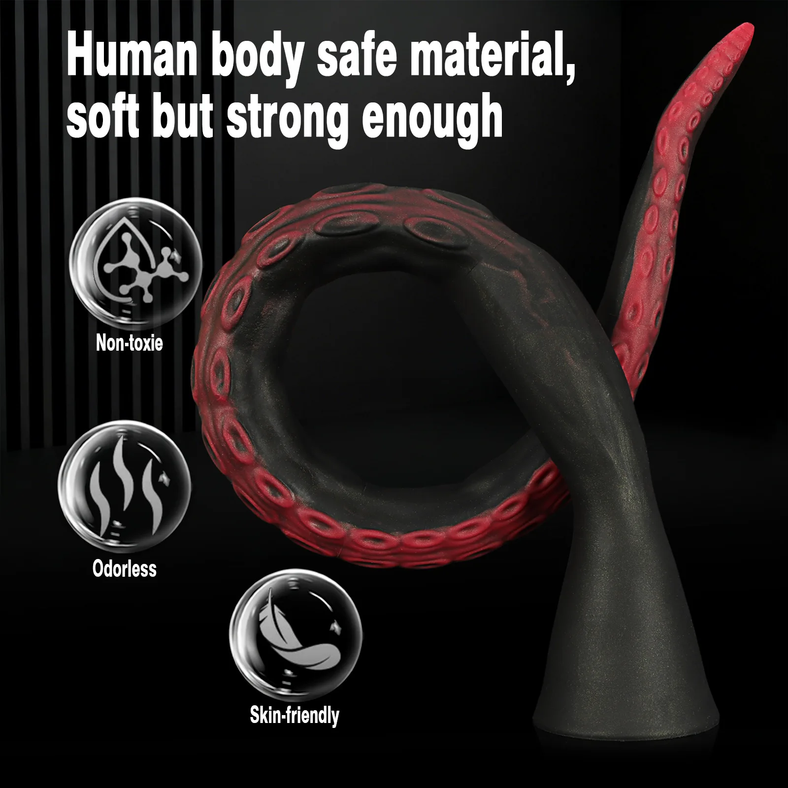 Silikon octopus analplugg med sugpropp bdsm analleksak för vuxna_voghion.com