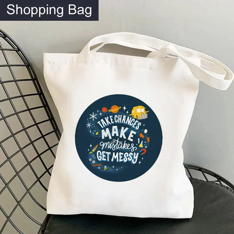 

Women Shopper Bag Love To Teach Printed Kawaii Bag Harajuku Shopping Canvas Shopper Bag Girl Handbag Tote Shoulder Lady Bag