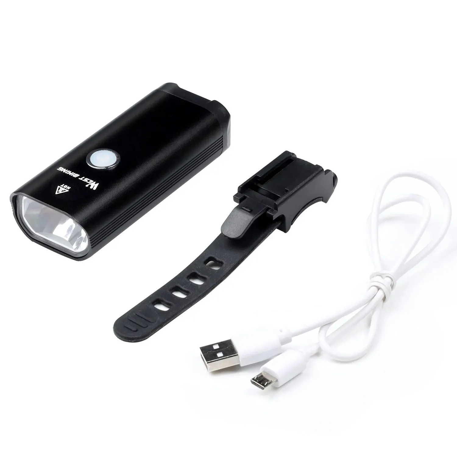 WEST BIKING Bicycle Light LED USB Rechargeable Bike Front Lamp 3 Modes Headlamp Safety Rainproof Flashlight Cycling Accessories