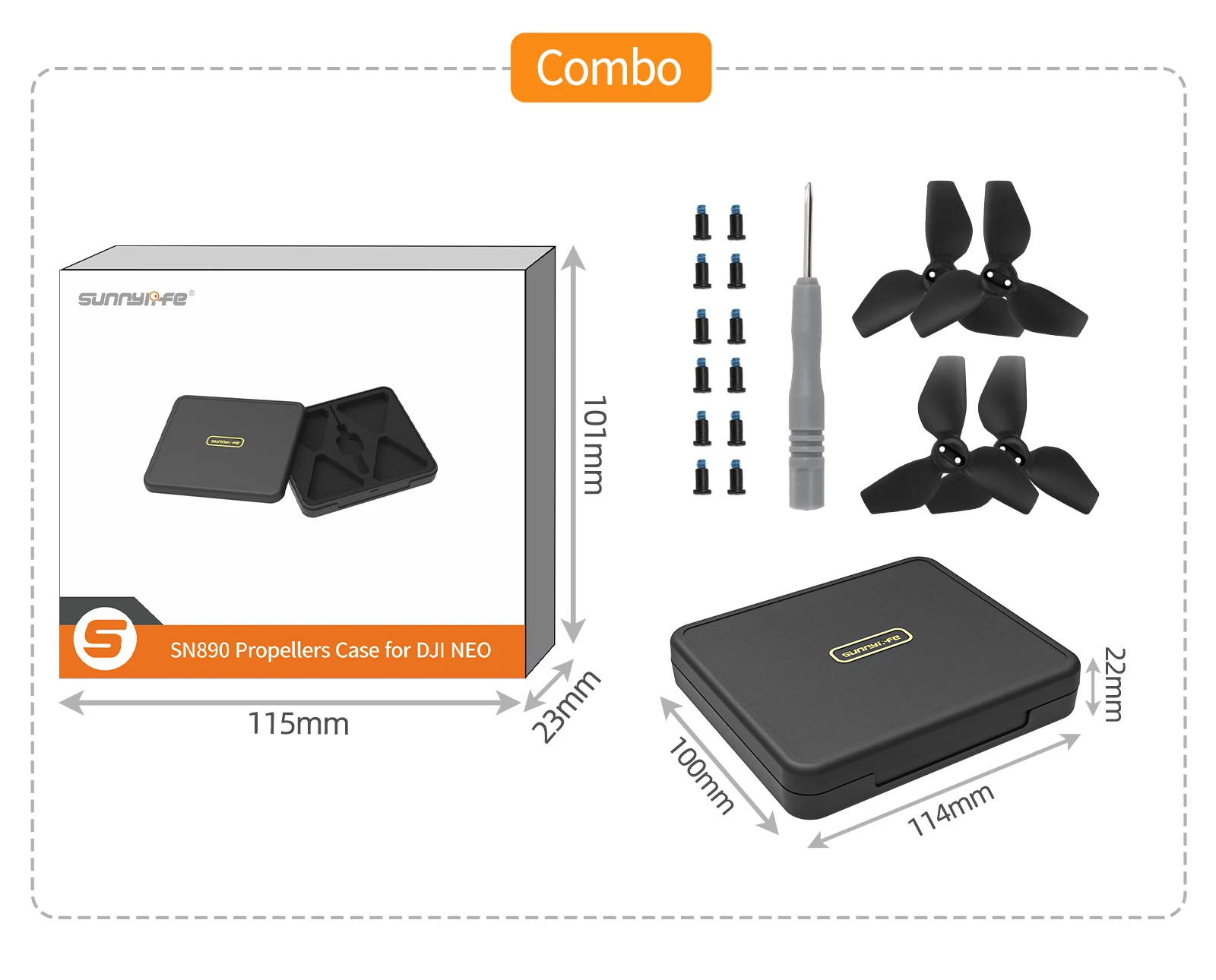 Drone propeller Propeller wing protection storage box for DJI NEO drone accessories