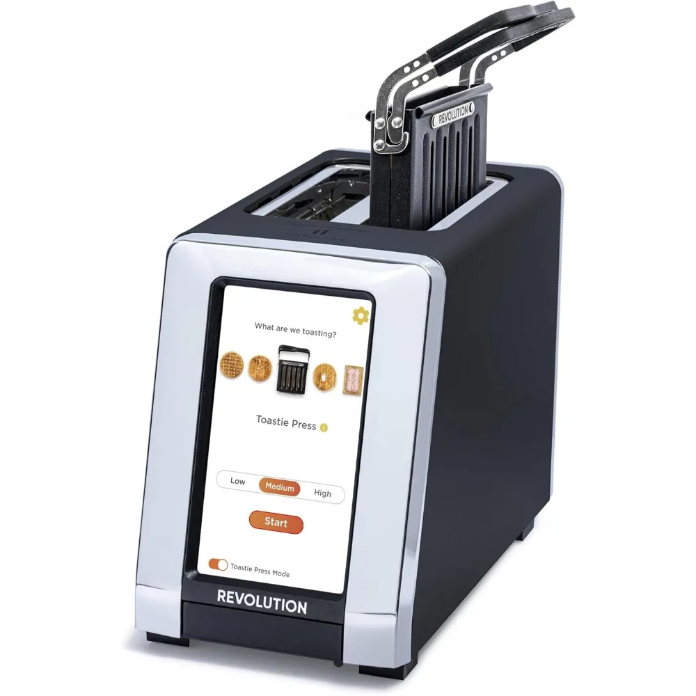 Revolution R180B Connect 2-Slice Toaster & Toastie Press Bundle &ndash; Features Patented InstaGLO 2.0 Technology &ndash; Matte Black