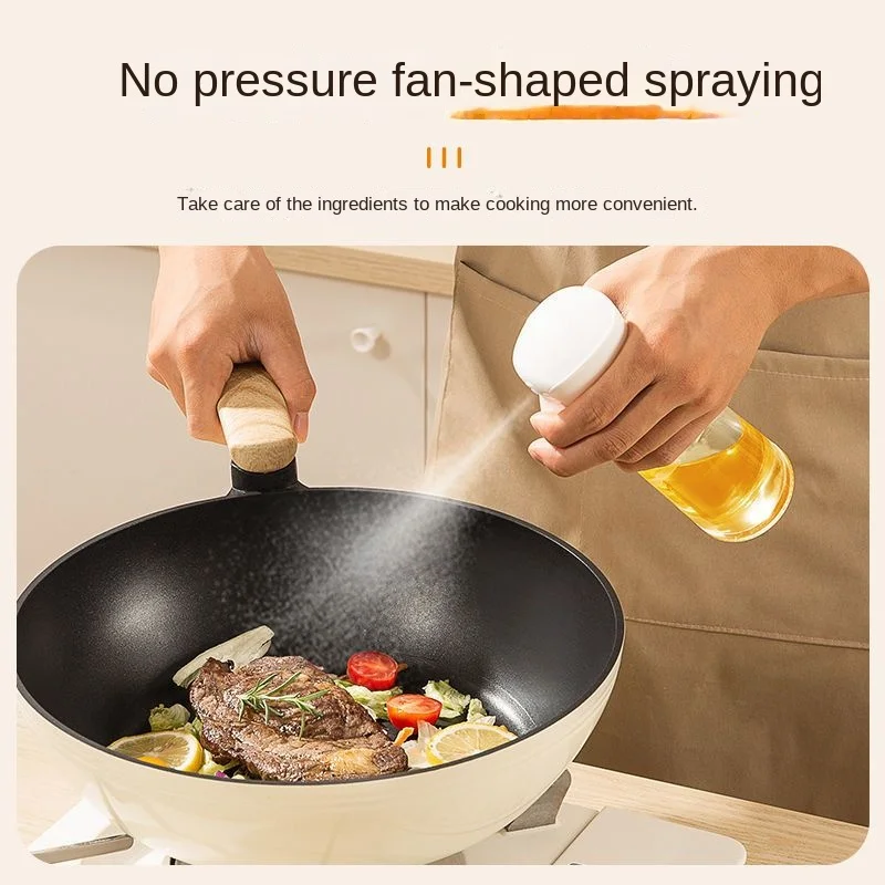 200/300 ML Oil Spray Pot Kitchen Household Edible Olive Oil Spray Bottle Atomized Misty Oil Tank Air Fryer Spray Bottle