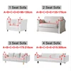 1/2/3/4 Seater Velvet Sofa Covers Stretch Couch Cover Thicken Adjustable Sofa Cover Slipcover Protector Armchair Covers For Home 2