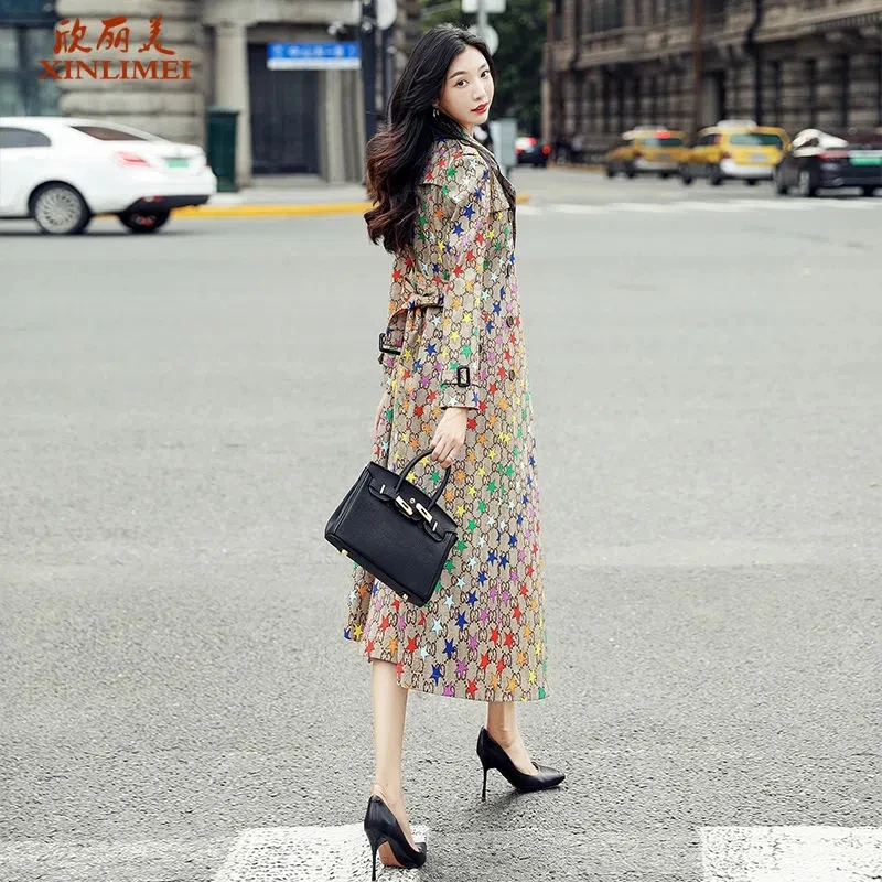 

This Year Popular Trench Coat 2023 New Mid Length High-end Stylish Slim Fitting Long Coat British Style Jacket Style