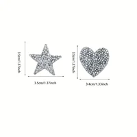 Buy 10pcs Sparkling Rhinestone Five-pointed Star Pattern Clothes Patches Fashion Sequined  Appliques Bling Iron-on Patches Online - Image 5